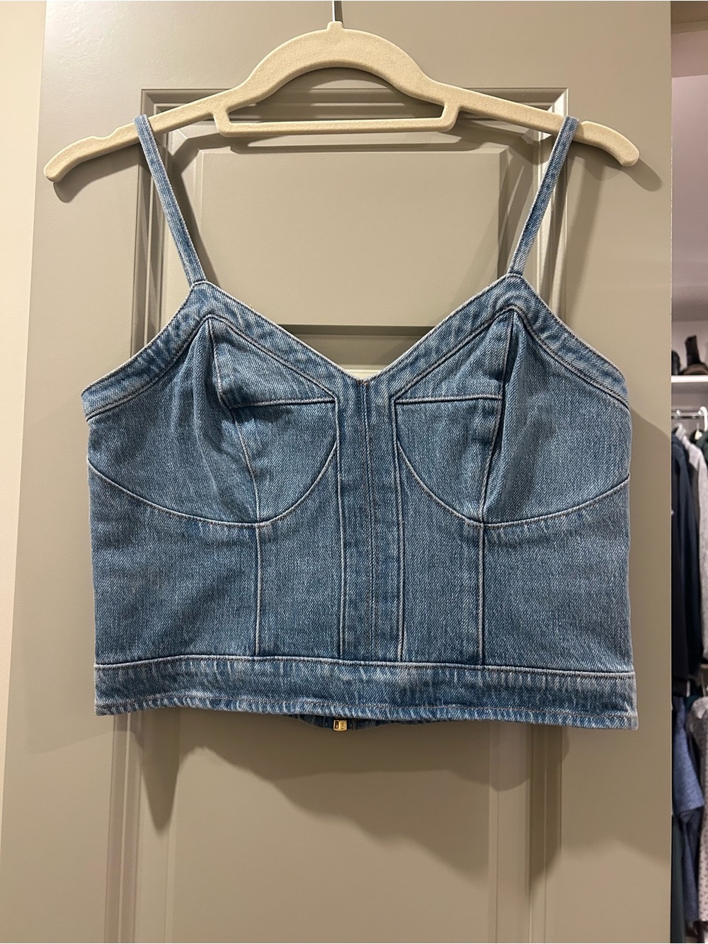 Express Light Blue Denim Bustier Camisole - never worn!